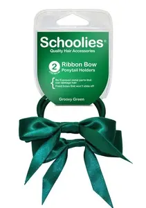 Ribbon Bow Pony Holders GroGreen