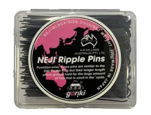 555 3 inch Neji Ripple Pins Black